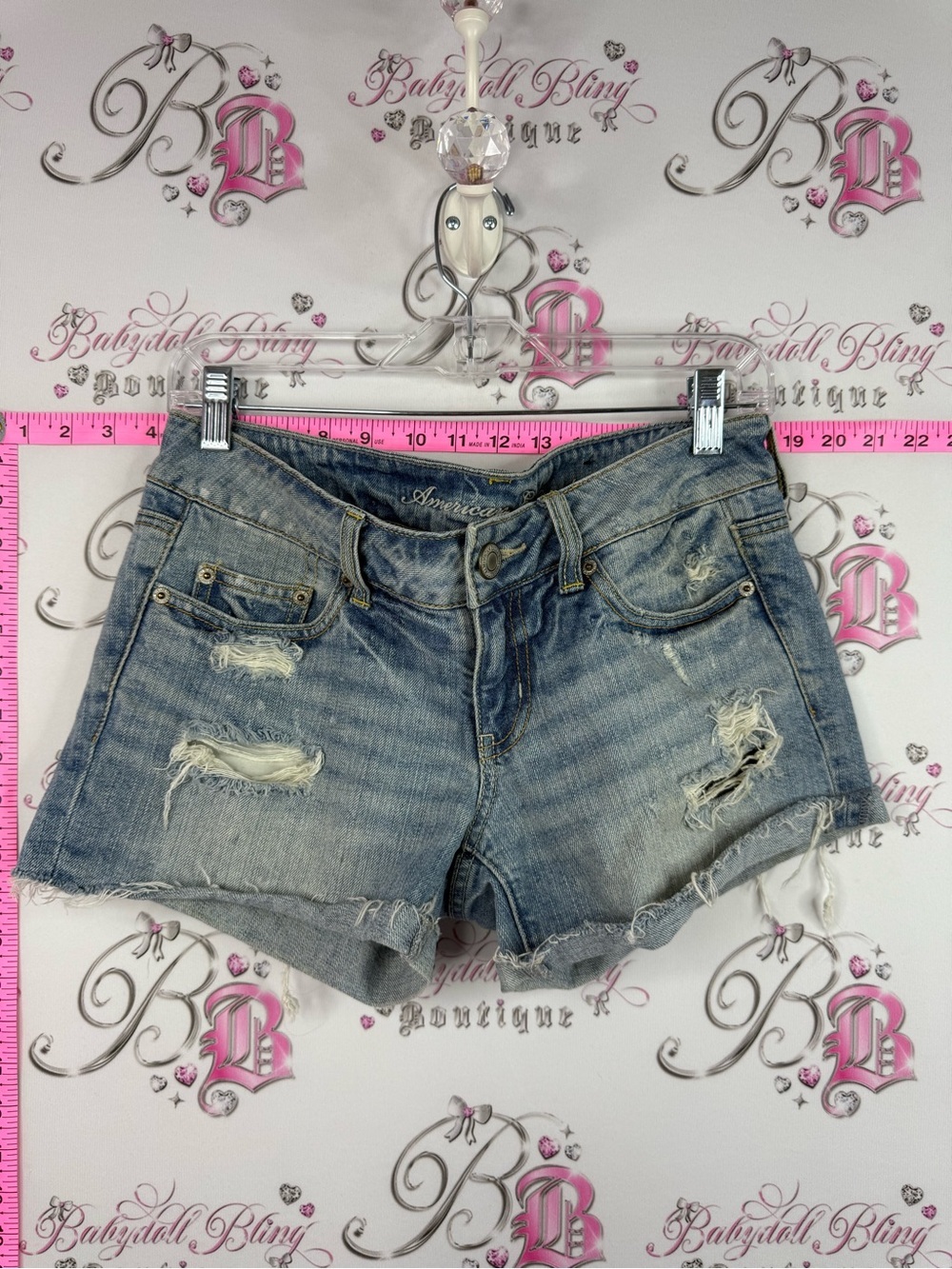 American Eagle Outfitters shorts Distressed Light Blue Denim Cutoff Shorts